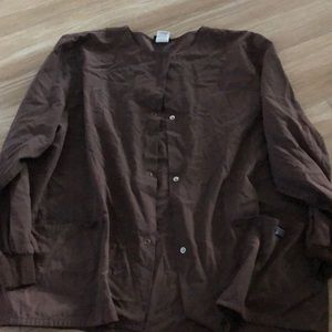 Large brown scrub jacket used
